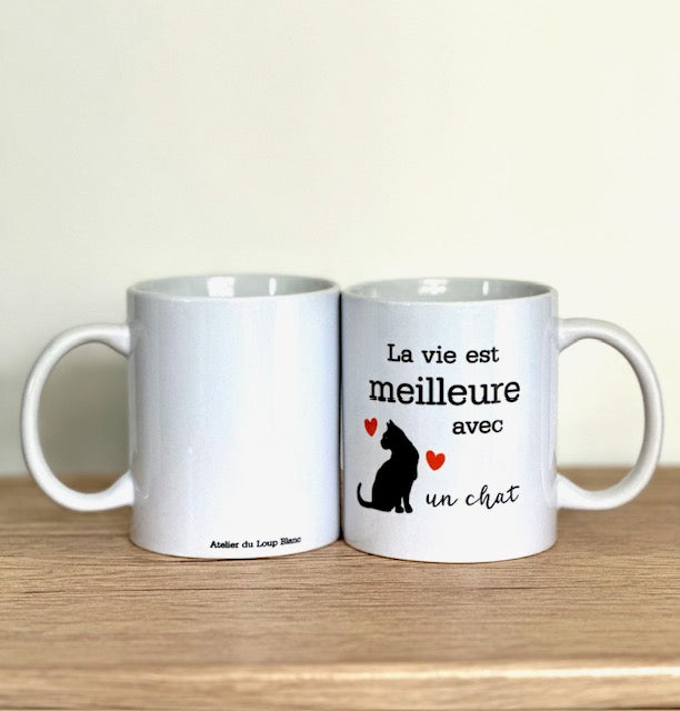 Mug - la vie est meilleure (version chat)