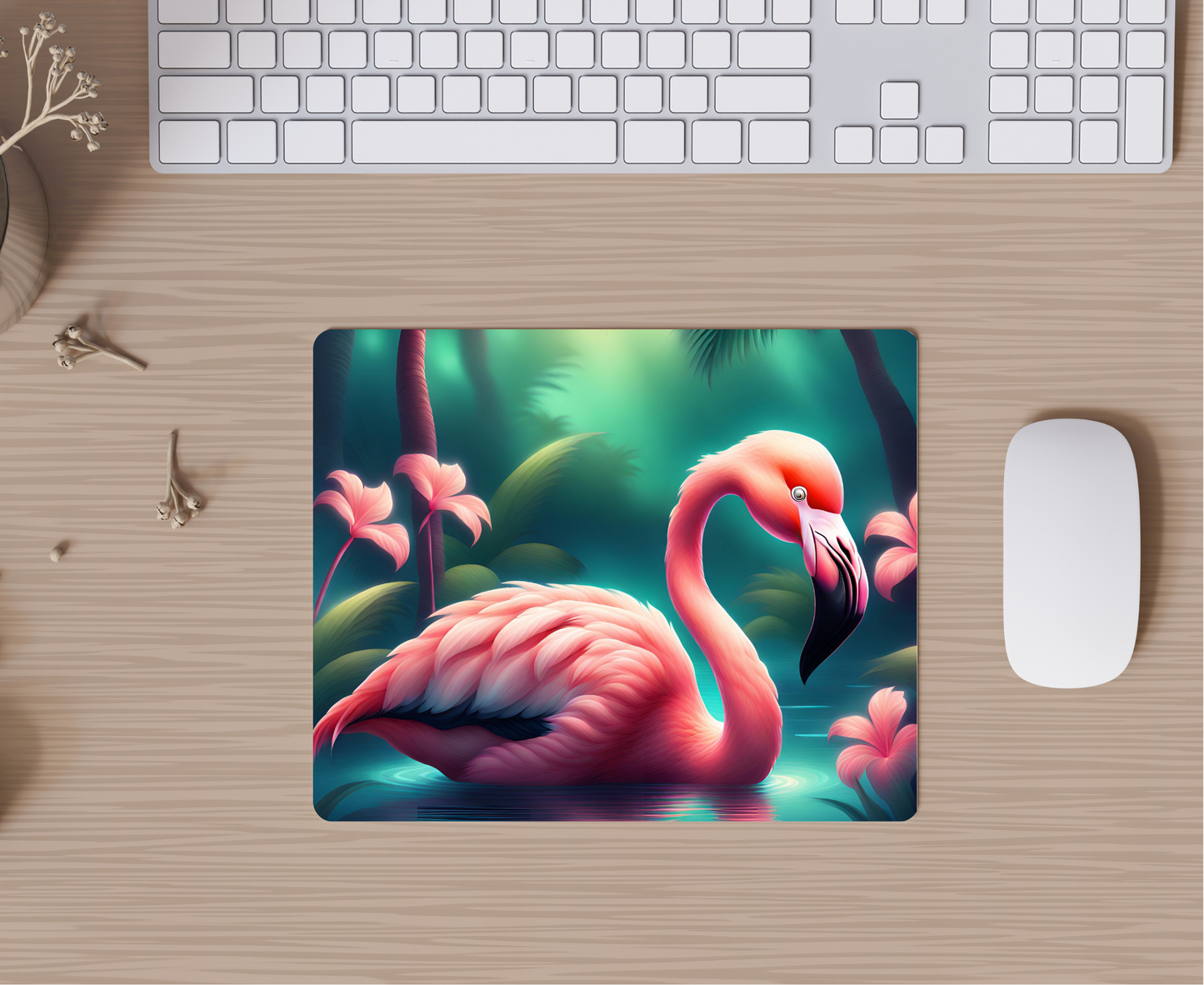 Tapis de souris - Flamant rose