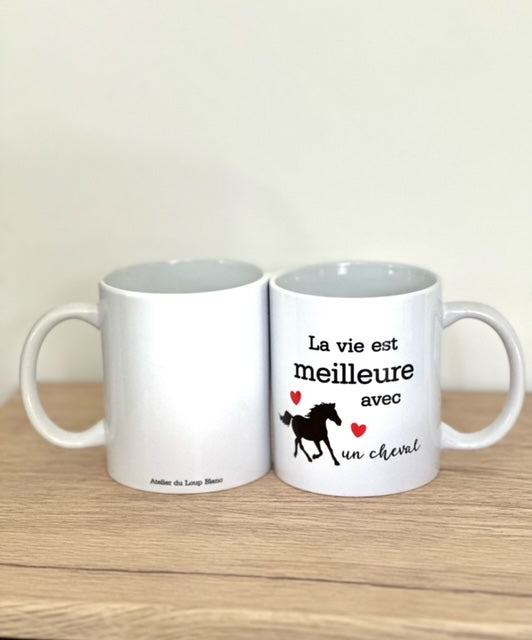 Mug - la vie est meilleure (version cheval)